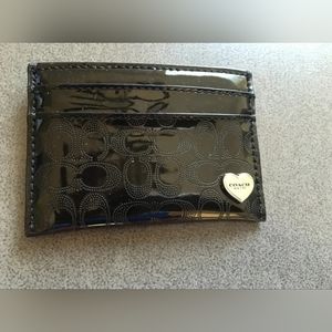 Coach shiny wallet card holder